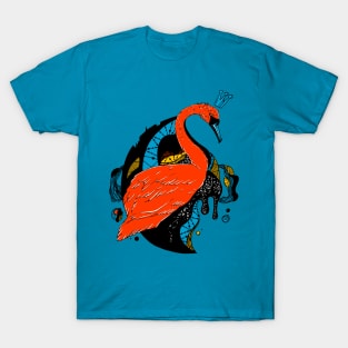 Orange Blue Swan Queen T-Shirt